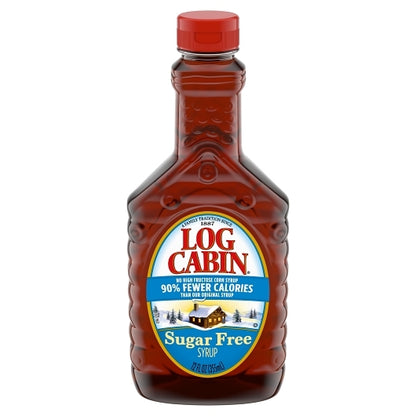 Log Cabin Sugar Free Syrup Bottle, 12 x 12 fl oz Case - Condiments & Sauces
