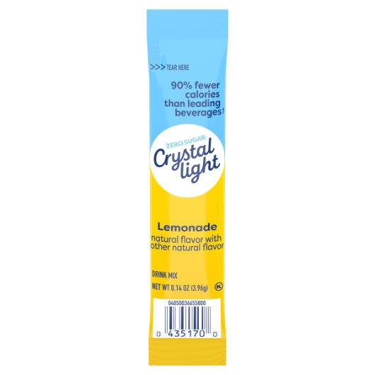 Crystal Light Lemonade Beverage On The Go, 12 x 10 x 0.14 oz Case - Beverages