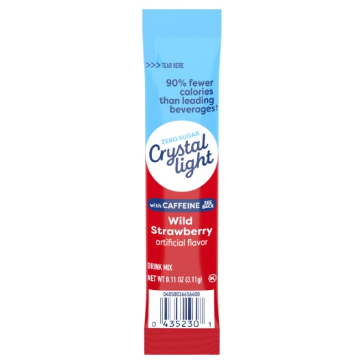 Crystal Light Powdered Beverage on the Go Wild Strawberry, 12 x 10 x 0.11 oz Case - Beverages
