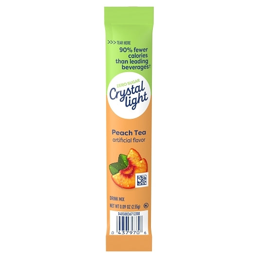 Crystal Light Peach Drink Mix Kosher, 4 x 30 x 2.55 GR Case - Front/center packaged product image