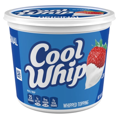 Cool Whip Regular Topping, 12 x 16 oz Case - Bakery & Desserts