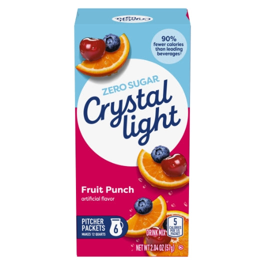 Crystal Light Fruit Punch Beverage Mix, 12 x 57 GR Case - Beverages