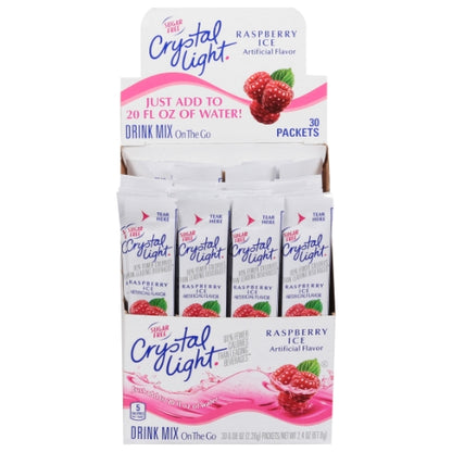 Crystal Light Sugar Free Raspberry On the Go Drink Mix, 4 x 30 x 0.08 oz Case - DOT product image 3