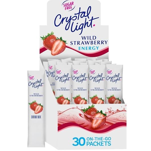 Crystal Light On The Go Wild Strawberry Energy Beverage Mix, 4 x 30 x 0.13 oz Case - DOT product image 2