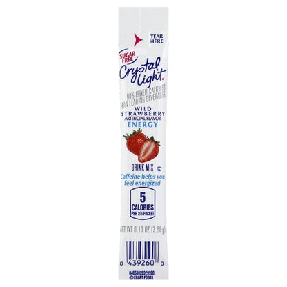 Crystal Light On The Go Wild Strawberry Energy Beverage Mix, 4 x 30 x 0.13 oz Case - DOT product image 4