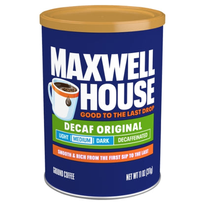Maxwell House Decaffeinated Original Medium Ground Coffee, 6 x 311 GR Case - Coffee & Tea