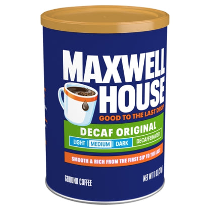 Maxwell House Decaffeinated Original Medium Ground Coffee, 6 x 311 GR Case - DOT product image 4