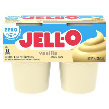 Jell-O Ready To Eat Dessert Vanilla Sugar Free Pudding, 6 x 412 GR Case - Bakery & Desserts