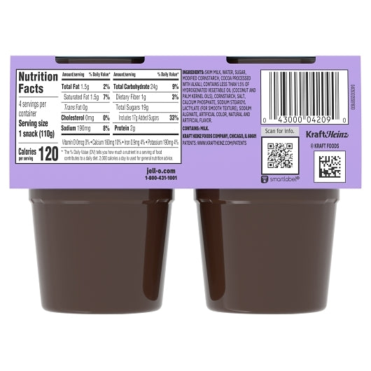 Jell-O Ready To Eat Dessert Original Chocolate Pudding, 6 x 440 GR Case - DOT product image 5