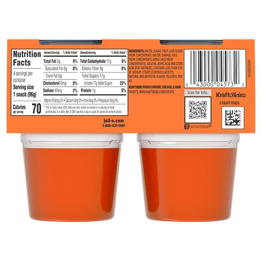 Jell-O Ready To Eat Orange Gelatin, 6 x 13.5 oz Case - DOT product image 5