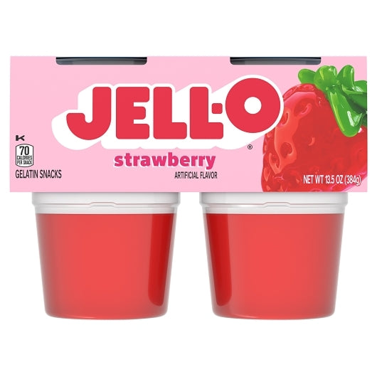 Jell O Ready To Eat Strawberry Gelatin, 6 x 384 GR Case - DOT product image 2