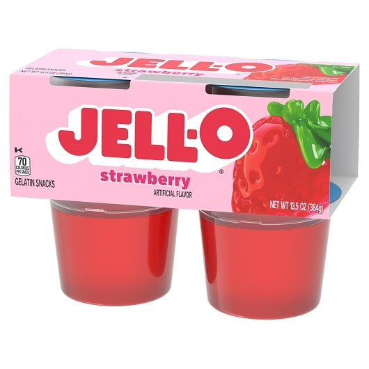 Jell O Ready To Eat Strawberry Gelatin, 6 x 384 GR Case - DOT product image 4