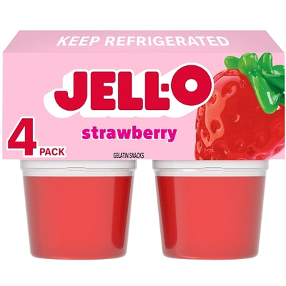 Jell O Ready To Eat Strawberry Gelatin, 6 x 384 GR Case - DOT product image 3