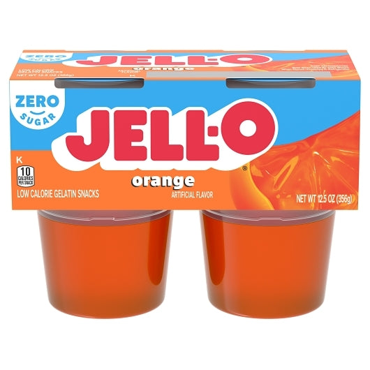 Jell O Ready Sugar Free Ready To Eat Orange Dessert, 6 x 12.5 oz Case - Bakery & Desserts