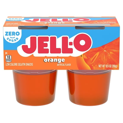 Jell O Ready Sugar Free Ready To Eat Orange Dessert, 6 x 12.5 oz Case - Bakery & Desserts