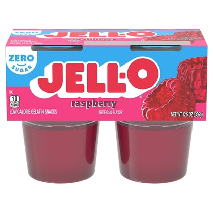Jell O Sugar Free Ready To Eat Raspberry Dessert, 6 x 12.5 oz Case - Bakery & Desserts