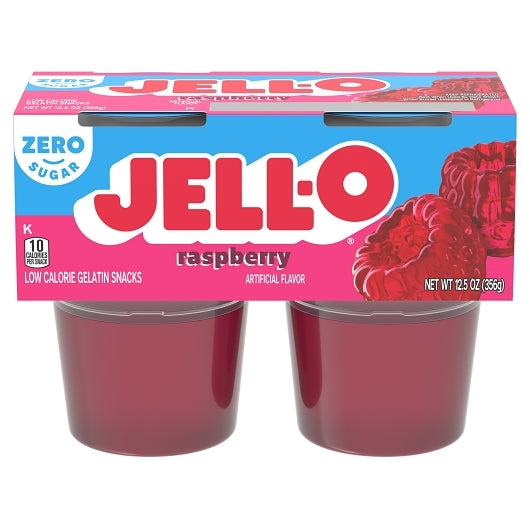 Jell O Sugar Free Ready To Eat Raspberry Dessert, 6 x 12.5 oz Case - Bakery & Desserts