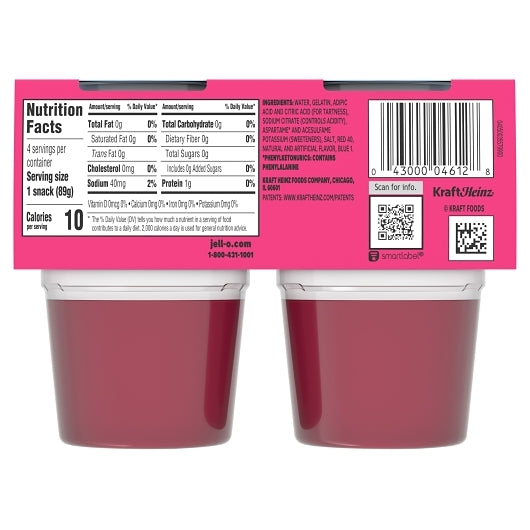 Jell O Sugar Free Ready To Eat Raspberry Dessert, 6 x 12.5 oz Case - DOT product image 5