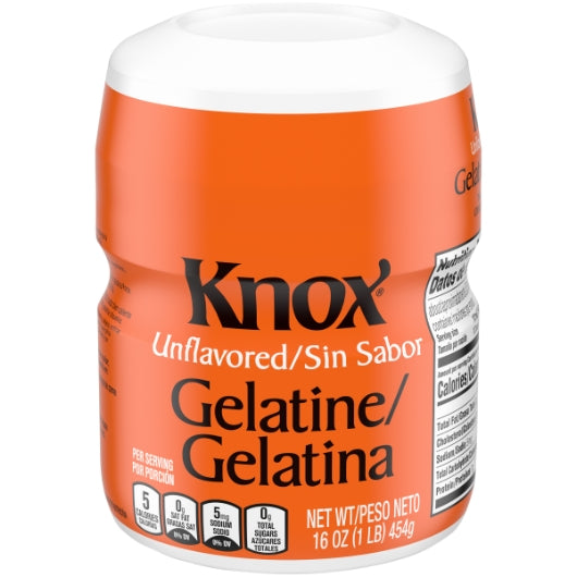 Knox Unflavored Gelatin, 12 x 454 GR Case - Bakery & Desserts