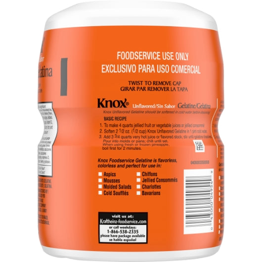 Knox Unflavored Gelatin, 12 x 454 GR Case - DOT product image 4