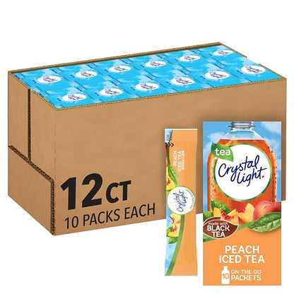 Crystal Light BEVERAGE ON THE GO PEACH TEA, 12 x 10 x 0.07 oz Case - DOT product image 5