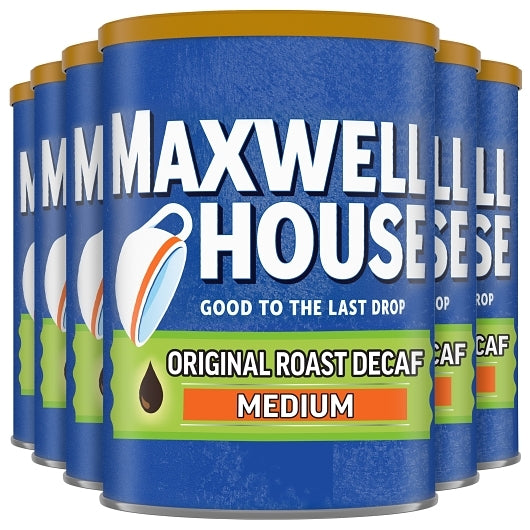 Maxwell House Decaffeinated Original Medium Ground Coffee, 6 x 311 GR Case - DOT product image 3