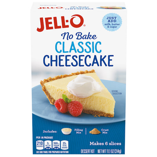 JELLO No Bake Dessert, 6 x 11.1 oz Case - Bakery & Desserts