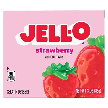 JELLO Strawberry Gelatin Strawberry Flavored Gelatin Mix, 24 x 3 oz Case - DOT product image 2