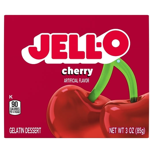 JELLO Instant Cherry Flavored Gelatin Mix, 24 x 3 oz Case - DOT product image 2