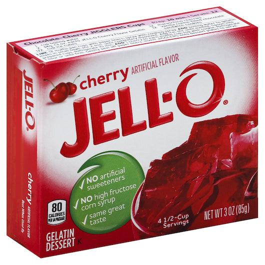 JELLO Instant Cherry Flavored Gelatin Mix, 24 x 3 oz Case - DOT product image 5