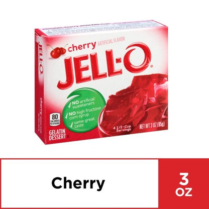 JELLO Instant Cherry Flavored Gelatin Mix, 24 x 3 oz Case - DOT product image 4