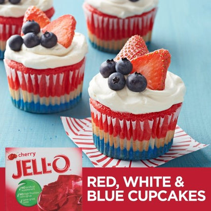 JELLO Instant Cherry Flavored Gelatin Mix, 24 x 3 oz Case - DOT product image 3