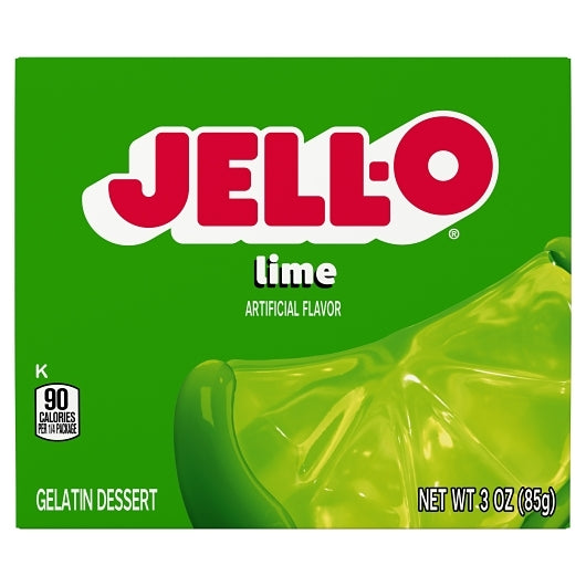 Jell-O Lime Flavored Gelatin Mix, 24 x 85 GR Case - DOT product image 2