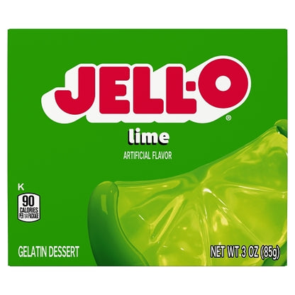 Jell-O Lime Flavored Gelatin Mix, 24 x 85 GR Case - DOT product image 2