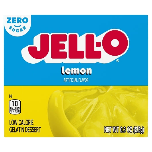 Jello Lemon Sugar Free Lemon Flavored Gelatin Mix, 24 x 8.5 GR Case - DOT product image 2