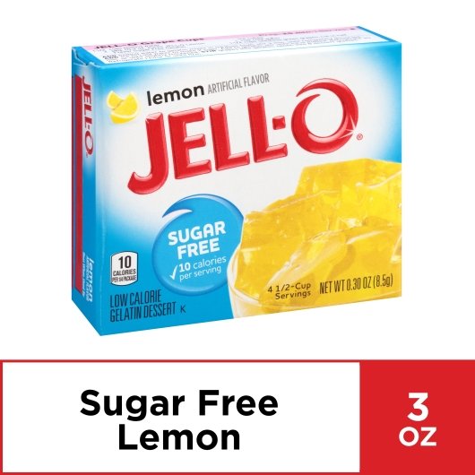 Jello Lemon Sugar Free Lemon Flavored Gelatin Mix, 24 x 8.5 GR Case - DOT product image 5