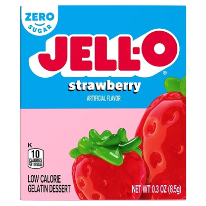 Jello Strawberry Sugar Free Strawberry Flavored Gelatin Mix, 24 x 0.3 oz Case - DOT product image 4