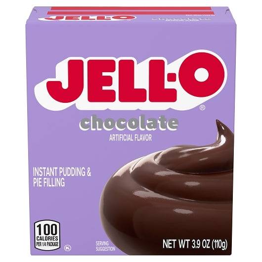 Jell-O Chocolate Flavored Instant Pudding Mix, 24 x 3.9 oz Case - Bakery & Desserts