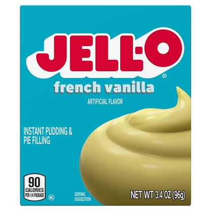 JELLO Instant French Vanilla Flavored Instant Pudding Mix, 24 x 96 GR Case - DOT product image 2