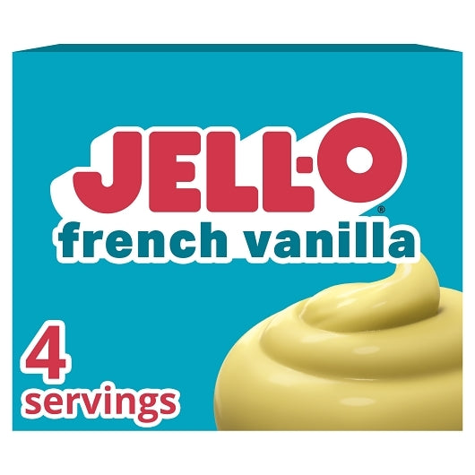 JELLO Instant French Vanilla Flavored Instant Pudding Mix, 24 x 96 GR Case - GS1 mobile-ready hero image