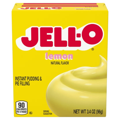 JELLO Instant Lemon Flavored Instant Pudding Mix, 24 x 3.4 oz Case - Bakery & Desserts