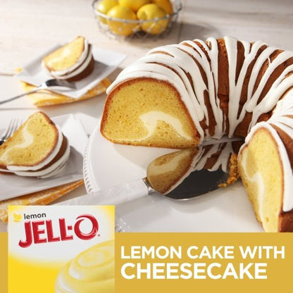 JELLO Instant Lemon Flavored Instant Pudding Mix, 24 x 3.4 oz Case - DOT product image 3