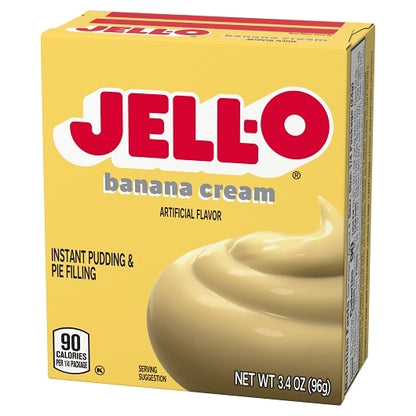 JELLO Banana Cream Banana Flavored Instant Pudding Mix, 24 x 96 GR Case - DOT product image 4