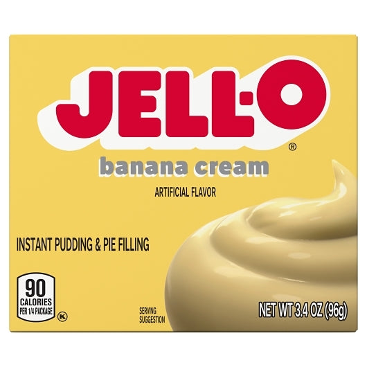 JELLO Banana Cream Banana Flavored Instant Pudding Mix, 24 x 96 GR Case - DOT product image 5