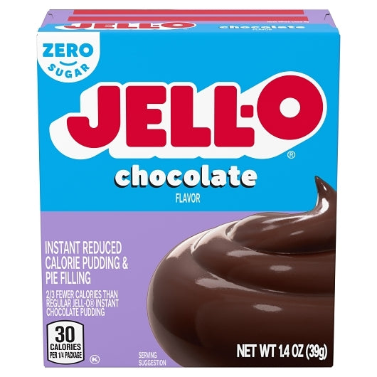 Jell-O Sugar Free Far Free Chocolate Flavored Instant Pudding Mix, 24 x 39 GR Case - Bakery & Desserts