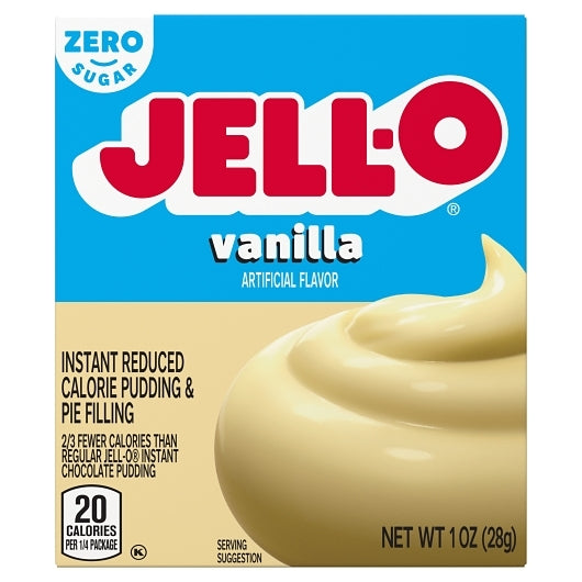 JELLO Vanilla Instant Sugar Free Fat Free Vanilla Flavored Instant Pudding Mix, 24 x 1 oz Case - DOT product image 2