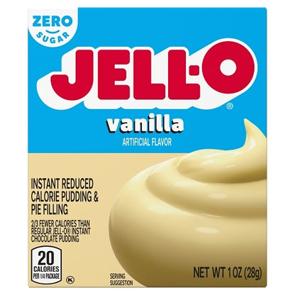 JELLO Vanilla Instant Sugar Free Fat Free Vanilla Flavored Instant Pudding Mix, 24 x 1 oz Case - DOT product image 2