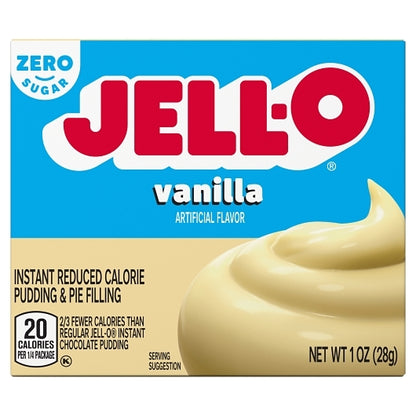 JELLO Vanilla Instant Sugar Free Fat Free Vanilla Flavored Instant Pudding Mix, 24 x 1 oz Case - DOT product image 6