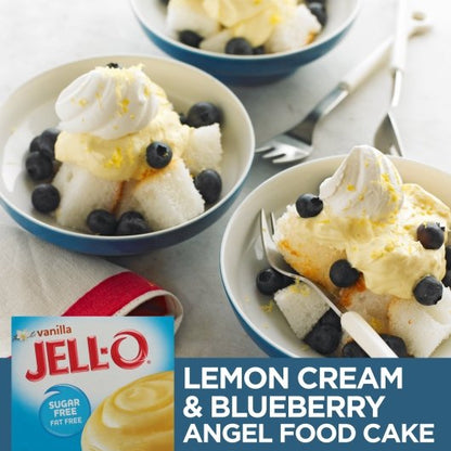 JELLO Vanilla Instant Sugar Free Fat Free Vanilla Flavored Instant Pudding Mix, 24 x 1 oz Case - DOT product image 3