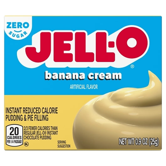 Jell-O Sugar Free Fat Free Banana Cream Flavored Instant Pudding Mix, 24 x 25 GR Case - DOT product image 5